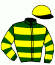 casaque portée par Seguy V. jockey du cheval de course ZALACAIN, information pmu ZETURF