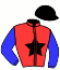 casaque portée par Barrier A. jockey du cheval de course HISTOIRE JOYEUSE, information pmu ZETURF