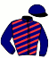 casaque portée par Lecanu F. jockey du cheval de course HIROISE DU PARJAT, information pmu ZETURF