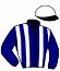 casaque portée par Lelievre J. B. jockey du cheval de course IOLAS, information pmu ZETURF