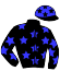 casaque portée par Geray P. jockey du cheval de course GRANITA DES BOIS, information pmu ZETURF