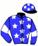 casaque portée par D'haenens N. jockey du cheval de course KACEY BELL, information pmu ZETURF