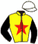 casaque portée par Piton Lou. jockey du cheval de course LA FEE DES BAUX, information pmu ZETURF