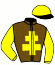 casaque portée par Grosso Mlle L. jockey du cheval de course DAN CHOP, information pmu ZETURF