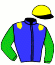 casaque portée par Marie B. jockey du cheval de course DARKSTARHON, information pmu ZETURF