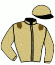 casaque portée par Mangione R. jockey du cheval de course KOURAL, information pmu ZETURF