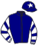 casaque portée par Moutard Jer. jockey du cheval de course EVIPPOS, information pmu ZETURF