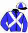 casaque portée par Lecoeuvre C. jockey du cheval de course AGAPI MIA, information pmu ZETURF