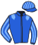 casaque portée par Pouchin A. jockey du cheval de course BRIO, information pmu ZETURF