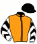 casaque portée par Peslier Mlle M. jockey du cheval de course BELLE D'AMOUR, information pmu ZETURF