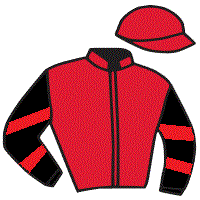 casaque portée par Carboni Luc. jockey du cheval de course LES EMBRUNS, information pmu ZETURF