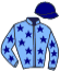 casaque portée par Madamet A. jockey du cheval de course STELLAR JAY, information pmu ZETURF