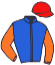 casaque portée par Pouchin A. jockey du cheval de course HE'S A MONSTER, information pmu ZETURF