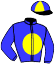 casaque portée par Velon Mlle M. jockey du cheval de course NACIDO, information pmu ZETURF