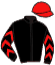 casaque portée par Madamet A. jockey du cheval de course SAADIYAT, information pmu ZETURF