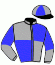 casaque portée par Mangione R. jockey du cheval de course FOXEY LADY, information pmu ZETURF