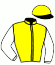 casaque portée par Hardouin E. jockey du cheval de course MISTYSEA, information pmu ZETURF