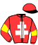 casaque portée par Marlin T. jockey du cheval de course JOUR POLAIRE, information pmu ZETURF