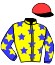 casaque portée par Valvo Th. jockey du cheval de course FAIS MOI SIGNE (FR), information pmu ZETURF