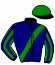 casaque portée par Monier P. F. jockey du cheval de course DIAMANT NONANTAIS (FR), information pmu ZETURF