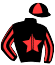 casaque portée par Joseph F. jockey du cheval de course ICARE DU FAOUET, information pmu ZETURF