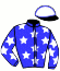 casaque portée par Frecelle Cl. jockey du cheval de course HARIBO CART, information pmu ZETURF