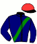 casaque portée par Touvais H. jockey du cheval de course ICEBERG DEL PHEDO, information pmu ZETURF