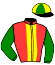 casaque portée par Frecelle Cl. jockey du cheval de course HIPPIE DU BREIL, information pmu ZETURF