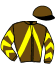 casaque portée par Pasquier S. E. jockey du cheval de course GOLDEN VIKING, information pmu ZETURF