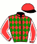 casaque portée par Ensch N. jockey du cheval de course KALINKA DU BREUIL, information pmu ZETURF