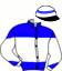 casaque portée par Geray P. jockey du cheval de course FRAGONARD DELO, information pmu ZETURF