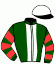 casaque portée par Werle A. jockey du cheval de course EL KALBITO, information pmu ZETURF