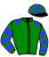 casaque portée par Seguy V. jockey du cheval de course URBAN TERRITORY, information pmu ZETURF