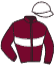 casaque portée par Seguy V. jockey du cheval de course FA LA LA AL MAURY, information pmu ZETURF