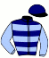 casaque portée par Forest M. jockey du cheval de course LUNDO, information pmu ZETURF