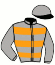 casaque portée par Etienne E. jockey du cheval de course TRES RUSH, information pmu ZETURF