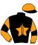 casaque portée par Geray P. jockey du cheval de course KALINE DE JARY, information pmu ZETURF