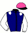 casaque portée par Seguin Q. jockey du cheval de course KAZAR DE CRAVANS, information pmu ZETURF