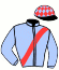 casaque portée par Brossard N. R. jockey du cheval de course KISS ME JIHEM, information pmu ZETURF