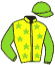 casaque portée par Blanchon I. P. jockey du cheval de course HOUSTON D'ECAJEUL, information pmu ZETURF