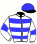 casaque portée par Priou D. jockey du cheval de course HERBAL DE VANDEL, information pmu ZETURF