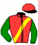 casaque portée par Foucault V. jockey du cheval de course DUO SEGUINEL, information pmu ZETURF