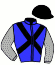 casaque portée par Le Creps R. jockey du cheval de course INCUDINE, information pmu ZETURF