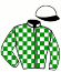 casaque portée par Sorel J. Ch. jockey du cheval de course IN AMERICA, information pmu ZETURF