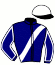 casaque portée par Brossard N. R. jockey du cheval de course JAVA FONTENAILLE, information pmu ZETURF