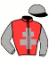 casaque portée par Legras G. jockey du cheval de course SANTA MARIA, information pmu ZETURF