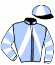 casaque portée par Lamy A. jockey du cheval de course HARCANGELO D'AMOUR, information pmu ZETURF
