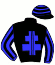 casaque portée par Laffay Chauve Q. jockey du cheval de course JYSKO DE GODREL, information pmu ZETURF