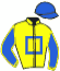 casaque portée par Breux S. jockey du cheval de course JUWEL, information pmu ZETURF