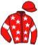 casaque portée par Lefebvre F. jockey du cheval de course LUSIO, information pmu ZETURF